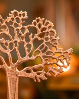 Close-up of the Detail on the "Tree of Life" Antique Copper Ornament