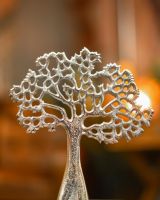 Close-up of the Top of the "Tree of Life" Antique Silver Ornament 