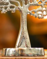 Close-up of the Antique Silver Finish on the Base of the Tree