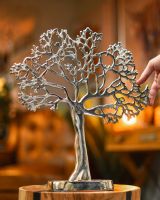 "Tree of Life" Antique Silver Ornament to Scale