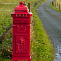 “African Sunset” Red Camden Deluxe Free Standing Post Box
