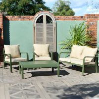 "Arco Verde" Sage Green Garden Lounge Furniture Set