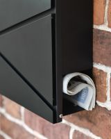 Newspaper Holder On The "Leading Edge" Black Wall Mounted Post Box