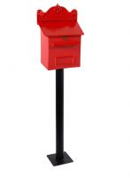 “Blushed Peony” Red Goldhay Post Box