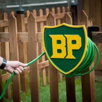 “British Petroleum” Garden Hose Holder in Situ