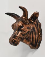 Side Of ThAluminium Bronze Bull Wall Art 