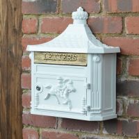“Frostine White Huntington Wall Mounted Post Box