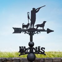 "Game Season" Jack Russel & Labrador Weathervane in Situ
