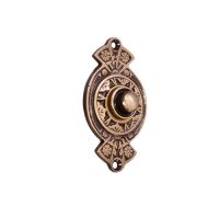 “Hampern Close” Antique Brass Decorative Bell Push 