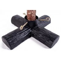 Black Log Design Christmas Tree Holder
