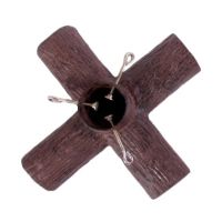 Log Design Christmas Tree Stand In A Rustic Brown Finish