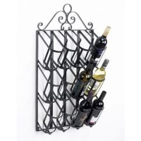 "Jenevieve" Wall Mount Wine Rack in Use Holding Wine Bottles 