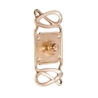 “Maytree Avenue” Polished Brass Swirl Pattern Bell Push