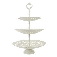 3 Tier White Table Top Cake Display Stand