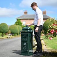 “Pine Forest” Green Camden Free Standing Post Box Scale Shot