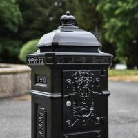 Close-Up of Front Opening, with Ornate Design & "LETTERS" Text
