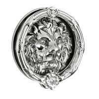 "Sandringham" Bright Chrome Lion Knocker