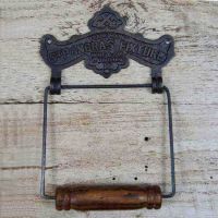 "St Pancras Fixture" Antique Iron Toilet Roll Holder