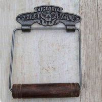 "Victoria" Natural Iron Toilet Roll Holder