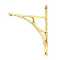 Aged Brass "Ascension" Arched Crescent Shelf Bracket - 260mm x 200mm