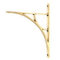 Aged Brass "Ascension" Arched Crescent Shelf Bracket - 314mm x 250mm