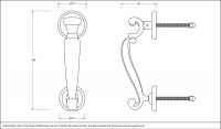 Aged Brass Traditional Doctors Door Knocker Dimensions