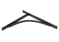 Close-Up of Aged Bronze "Appleton" Traditional Arched Shelf Bracket - 314mm x 250mm