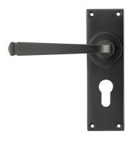 Aged Bronze Lever Euro Door Handle Front