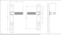 Aged Bronze Slimline Espag Lever Door Handle Dimensions