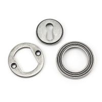 Aged Pewter Beehive Circular Escutcheon Parts