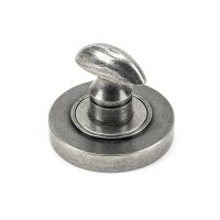 Aged Pewter Concealed Thumbturn Set with Plain Cover Close Up