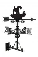 Airedale Terrier Black Cast Iron Handmade Weathervane