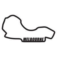 Albert Park Grand Prix Circuit Wall Art in Black
