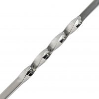 Alessi Double Fine Twist Stainless Steel Stair Spindle Close Up