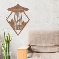"I Want to Believe" Alien Wall Art in the Siting Room