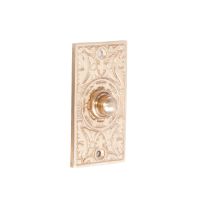 “Anderson” Polished Brass Rectangle Pattern Bell Push