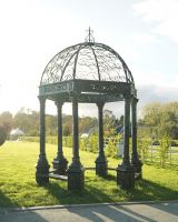 Black outdoor gazebo summer 
