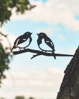 In situ photo of Pair of Robins Steel Tree Spike - Black