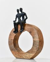 Angled view of home decor art ornament