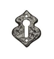 Antique Black Iron Escutcheon / Key Hole Cover