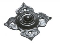 Antique Black Iron Flower Design Front Door Bell Push