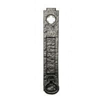 Antique Black Iron Postal Letter Flap / Letter Plate With Knocker