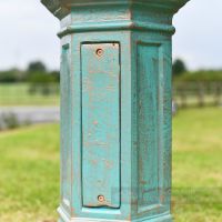 Antique Blue Lamp Post Standard With Inspection Panel