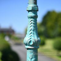 Antique Blue Polyurethane Coated Cast Iron Lamp Post Column