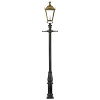 Antique Brass Dorchester Extra Large Lantern & Lamp Post Set 