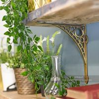 Antique Brass Finish Ironbridge Shelf Bracket Made from Cast Iron