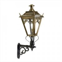Brass Gothic Wall Light on an Ornate Wall Bracket