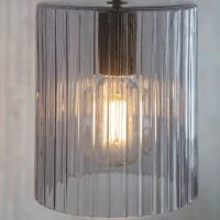Close-up of the Ridged Glass on the Hanging Light