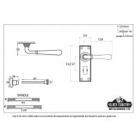 "Emerson" Antique Brass Sprung Lever Door Handles With Bathroom Lock