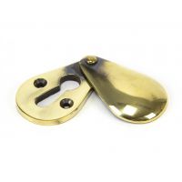 Tear Drop Escutcheon Finished in a Antique Brass 